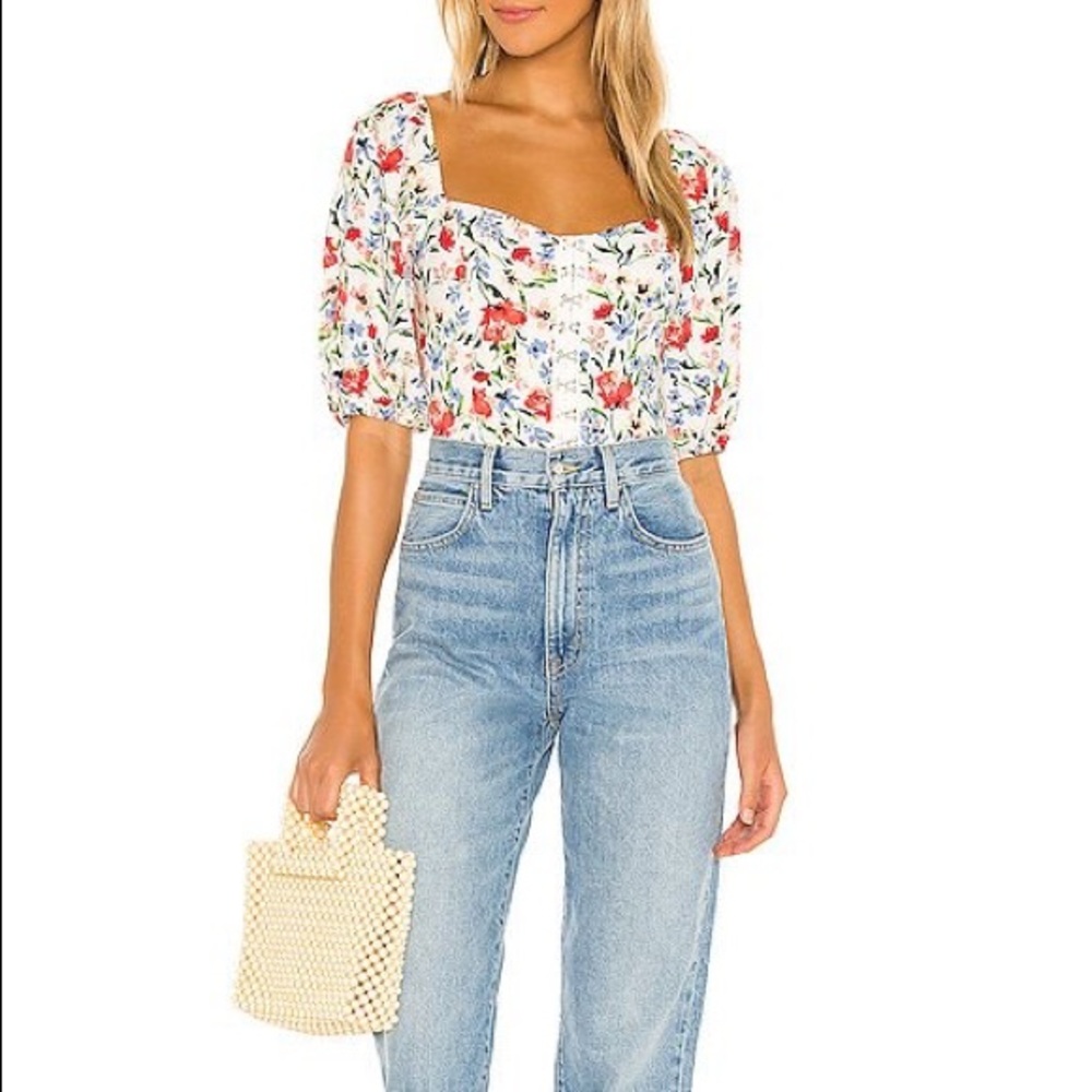 ASTR | Hook & Eye Square neck top | XS